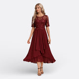 Mariana - Lace Dress with Short Sleeves