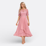 Mariana - Lace Dress with Short Sleeves