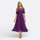 Mariana - Lace Dress with Short Sleeves