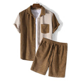 Two-Piece Set - Waffle Shirt