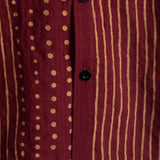 Men's Short Sleeve Striped Cotton Shirt