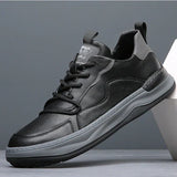 Leather Shoes with High Sole