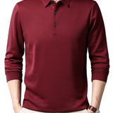 Elegant Long Sleeve Polo Shirt