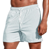 Casual Striped Swim Trunks