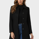 Josephine - Women's Winter Trench Coat with One Button