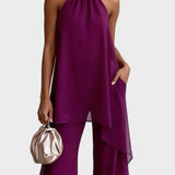 Viola - Elegant Halter Set with Pants