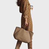Midi Dress with Polka Dot Print Made of Eco-Leather