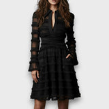 Paulina – Transparent Midi Dress with Fringes