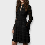Paulina – Transparent Midi Dress with Fringes