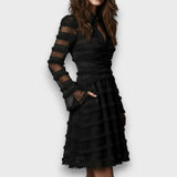 Paulina – Transparent Midi Dress with Fringes