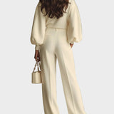 Selena – ribbed set with wide trousers