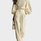 Selena – ribbed set with wide trousers