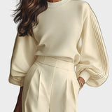 Selena – ribbed set with wide trousers