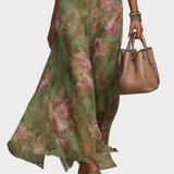 Livia - Elegant Maxi Halter Dress in Flowers