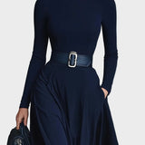 Kornelia - Maxi knitted dress with a high collar