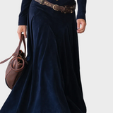 Iwona - Suede Maxi Dress with Belt