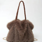 Bethany - Women Plush Velvet Shoulder Tote