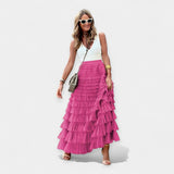 Valerie - Boho Skirt with Mesh Satin Finish
