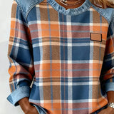 Ivy – Women's Patchwork Check Sweatshirt