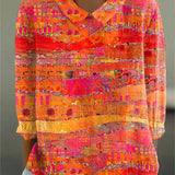 Alena - Vibrant Mosaic Blouse