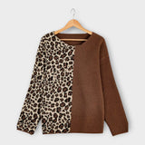 Marina - Loose Sweater in Leopard Print