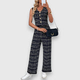 Jasmína - Two-Piece Set with V-Neck and Matching Pants