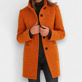 Nela - Elegant coat with a high collar