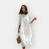 Dress with a Comfortable Cut for the Belly