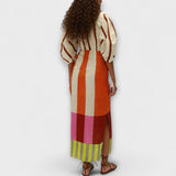 Kaya - Maxi dress with a neckline and balloon sleeves