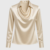 Dana - Elegant blouse made of shiny satin