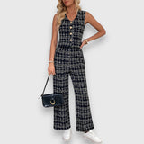 Jasmína - Two-Piece Set with V-Neck and Matching Pants