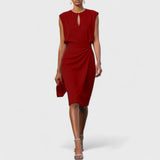 Olena – Elegant Midi Wrap Dress