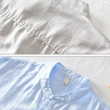 Short Sleeve Cotton and Linen Shirt