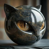 Stone Statue of the Black Cat – A Symbol of Luck and Style
