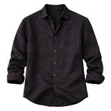 Men's Meadowfall Linen Shirt, Loose Fit, with Buttons