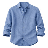 Men's Meadowfall Linen Shirt, Loose Fit, with Buttons