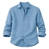 Men's Meadowfall Linen Shirt, Loose Fit, with Buttons