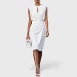 Olena – Elegant Midi Wrap Dress