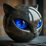Stone Statue of the Black Cat – A Symbol of Luck and Style