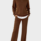 Lena - Elegant Sweater Set with Buttons