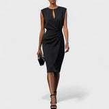 Olena – Elegant Midi Wrap Dress