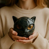 Stone Statue of the Black Cat – A Symbol of Luck and Style