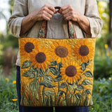 Classic Sunflower Bag with Embroidery