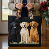 Handmade Shoulder Bag with Three Labrador Theme