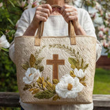 Handmade bag with a sacred cross motif