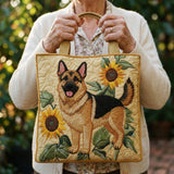 Shoulder Bag with Floral German Shepherd Design