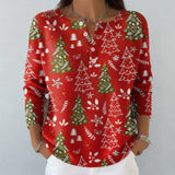 Iris - Holiday Sweater with Buttons