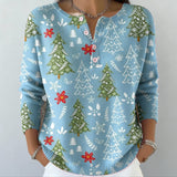 Iris - Holiday Sweater with Buttons