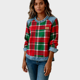 Ivy – Women's Patchwork Check Sweatshirt