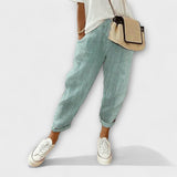 Sanne - Comfortable Ribbed Pants